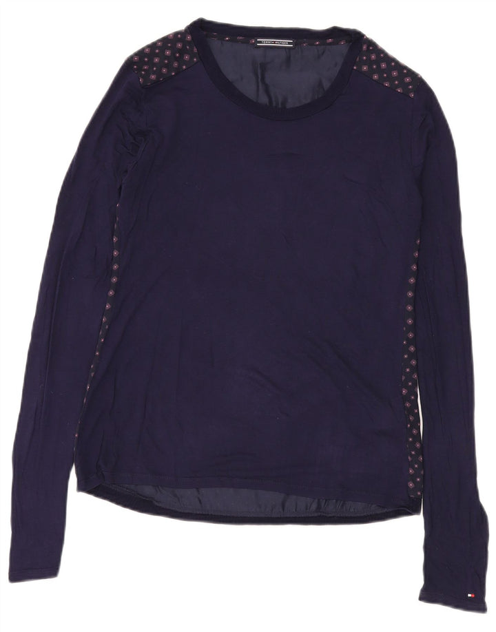 Tommy Hilfiger ženska majica dugih rukava UK 12 srednje tamnoplava geometrijska