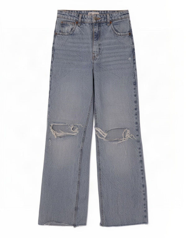 Zara ženske traperice širokih nogavica s visokim strukom EU 36 XS W26 L30 Plave