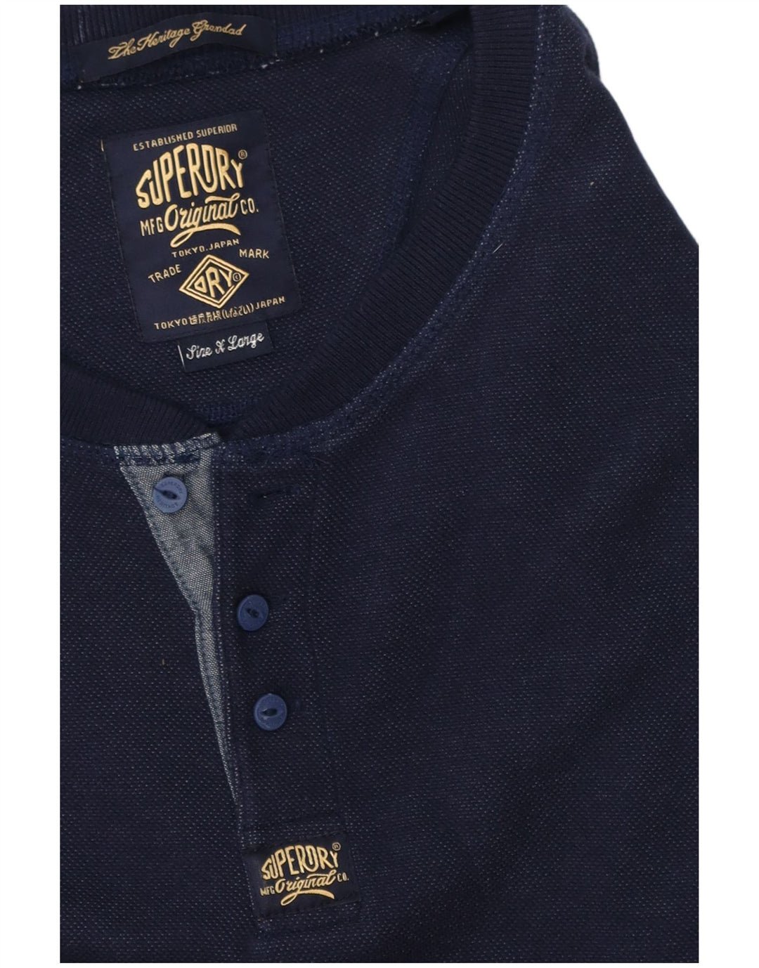 Superdry muška majica dugih rukava XL tamnoplava
