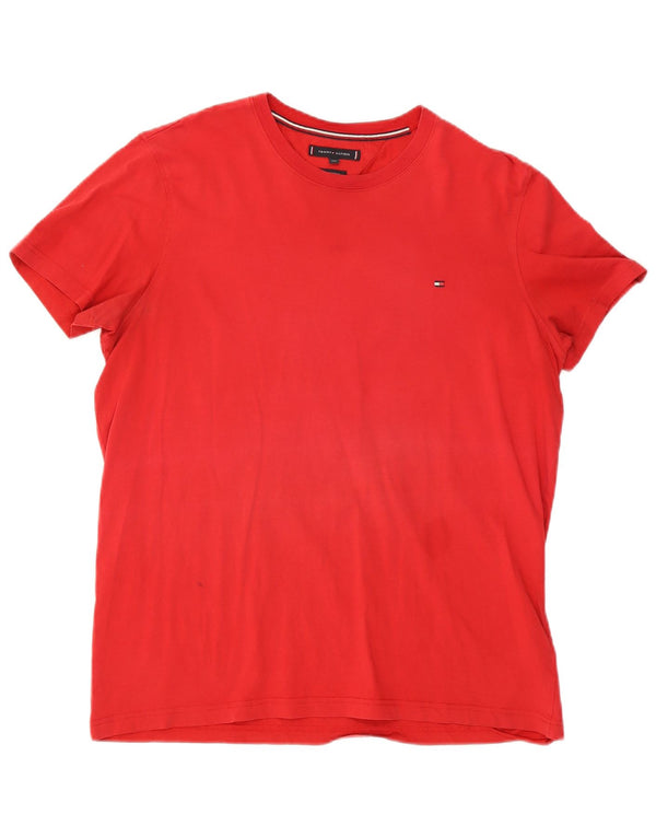 Tommy Hilfiger Womens T-Shirt Top 2XL Red Cotton