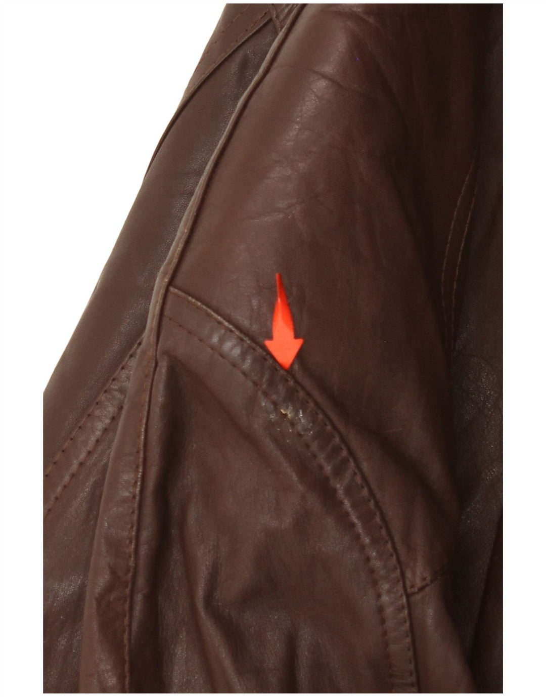 VINTAGE ženski kožni kaput UK 14 Veliki smeđi