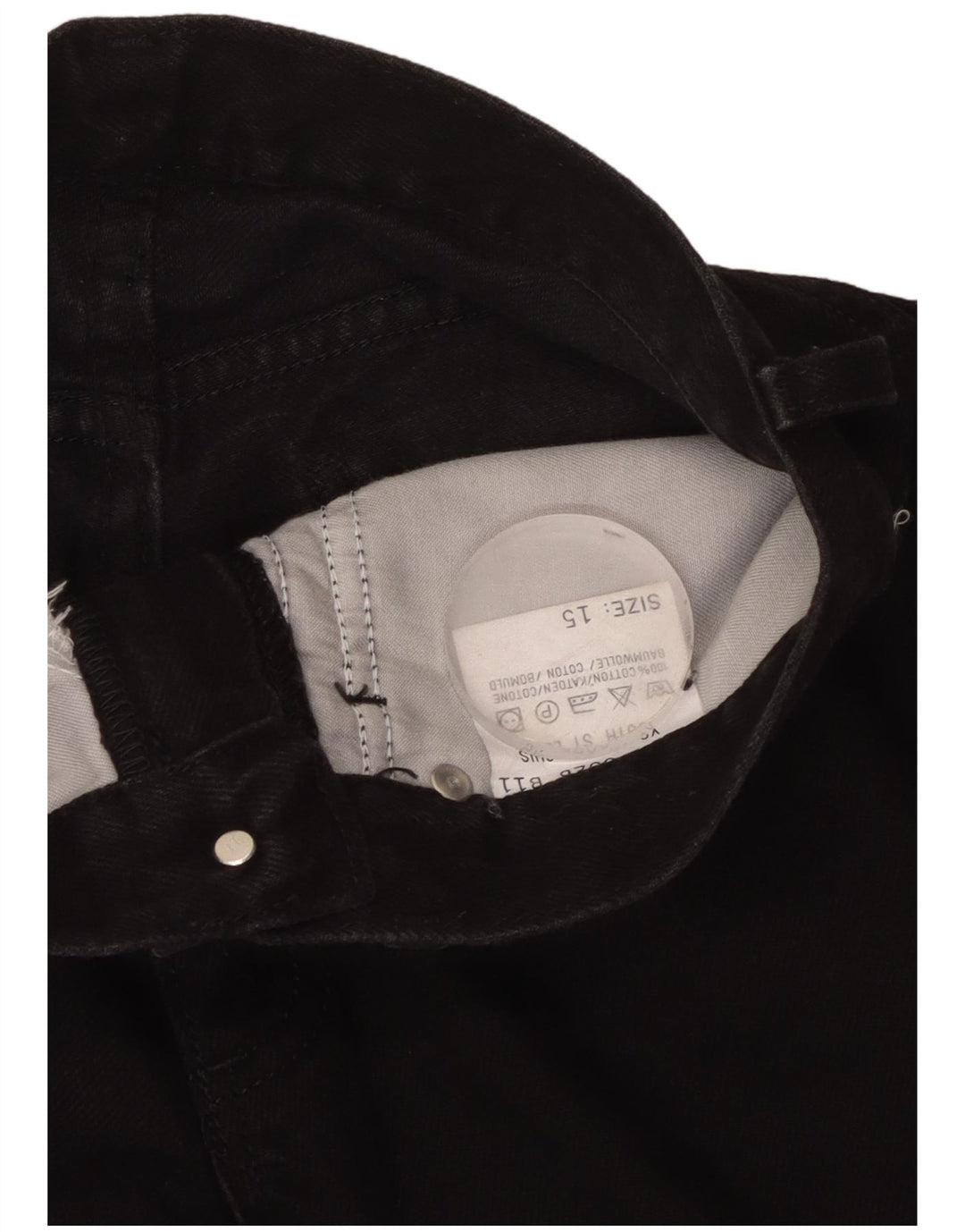 LEE Ženske sužene traperice visokog struka W28 L33 crni pamuk