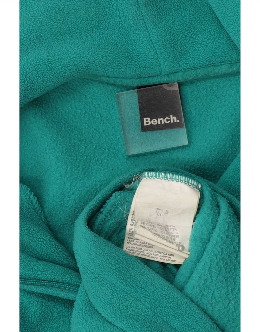 Bench Ženska grafička flis jakna UK 10 Mali zeleni poliester