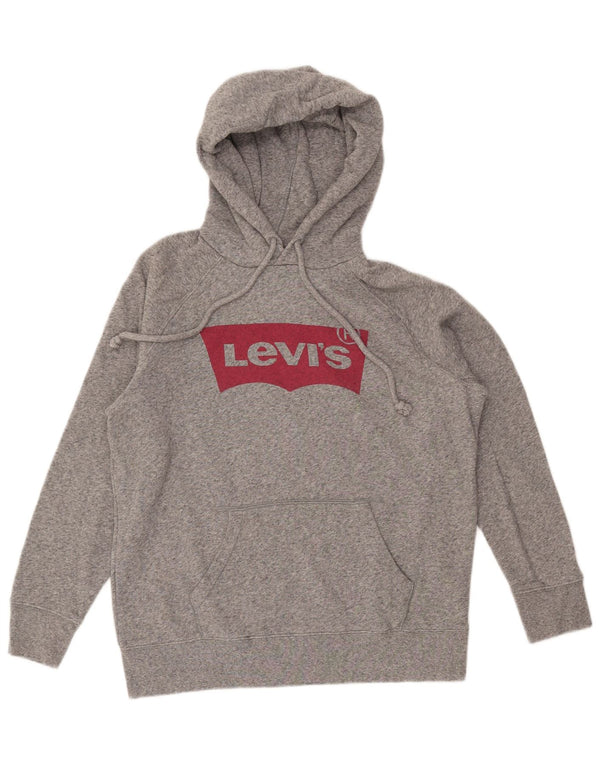 LEVI'S Ženska velika majica s kapuljačom s kapuljačom UK 10 Small Grey Flected