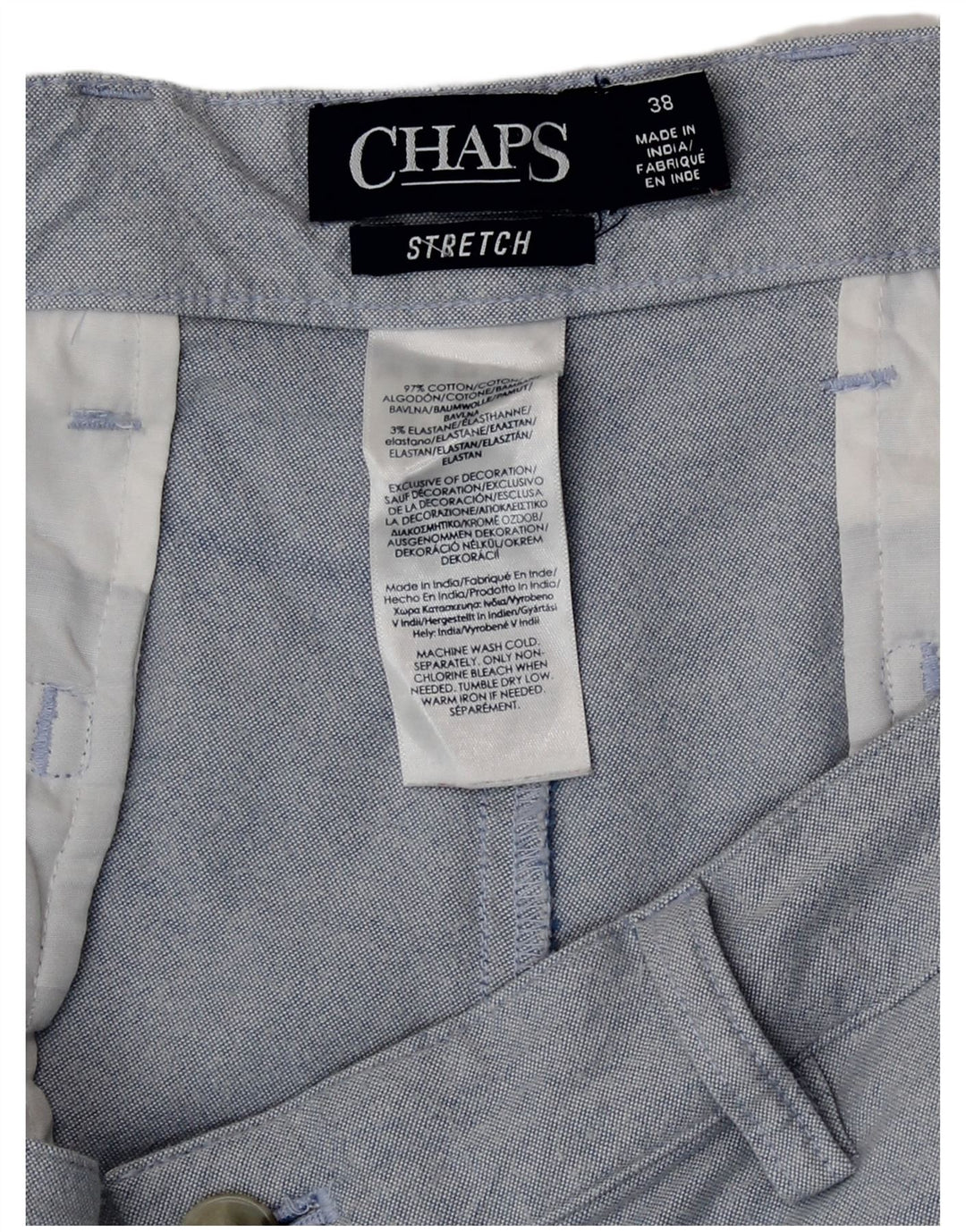 Chaps muške chino kratke hlače W38 XL plavi pamuk