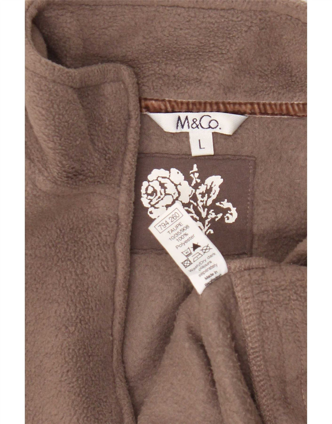 M&Co ženska jakna od flisa UK 16 veliki smeđi poliester