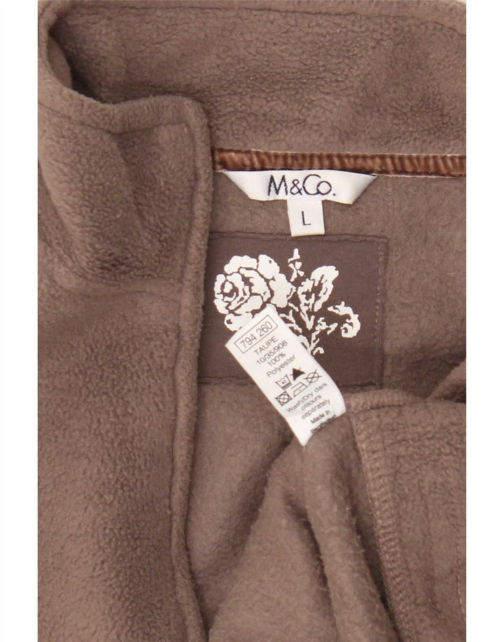 M&Co ženska jakna od flisa UK 16 veliki smeđi poliester