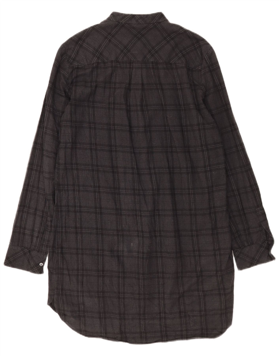 Zara ženska haljina dugih rukava na preklop UK 14 srednje siva karirana