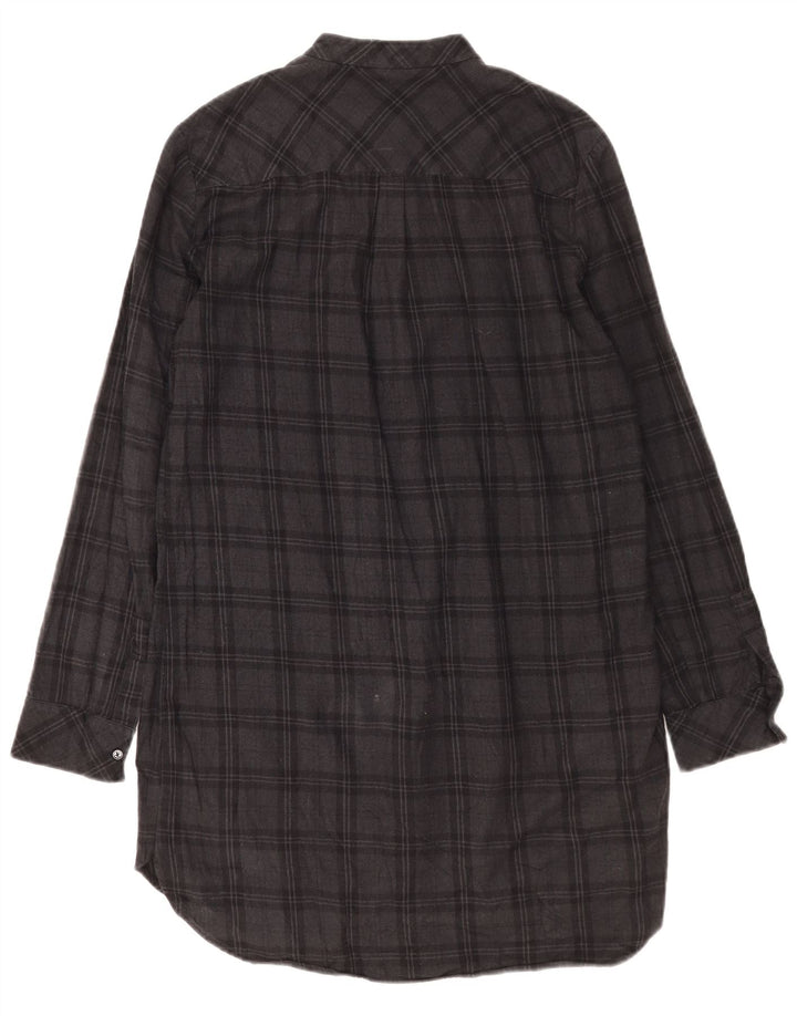 Zara ženska haljina dugih rukava na preklop UK 14 srednje siva karirana