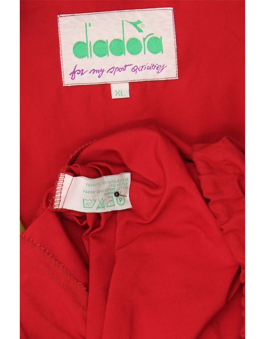Diadora muška velika pomoćna jakna UK 42 XL crveni poliester
