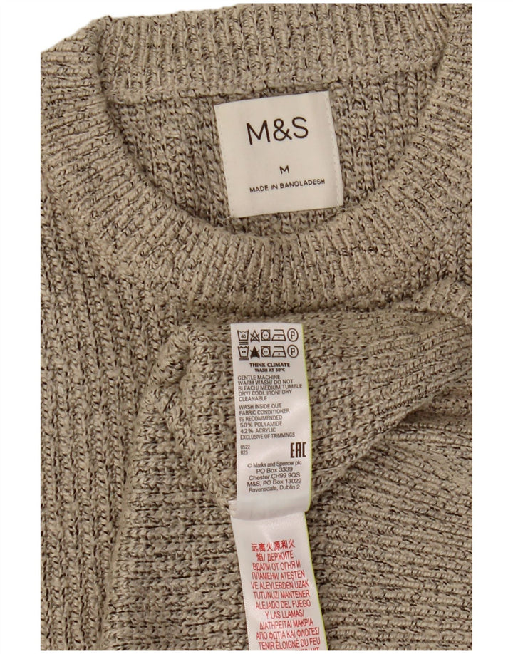 Marks & Spencer muški džemper s okruglim izrezom srednje bež boje s pjegama