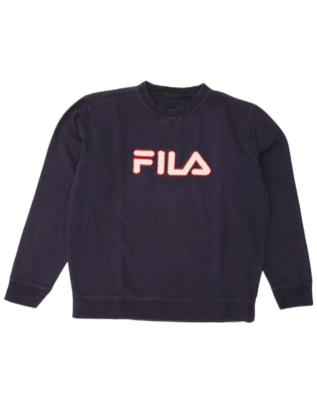 Fila muški džemper s grafičkim motivima XL tamnoplavi pamuk