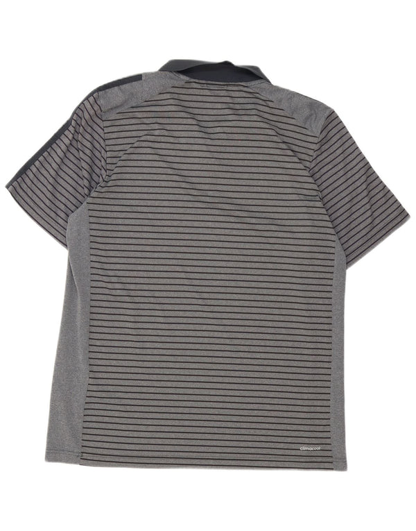 Adidas muška Climacool polo majica XL sivi prugasti poliester