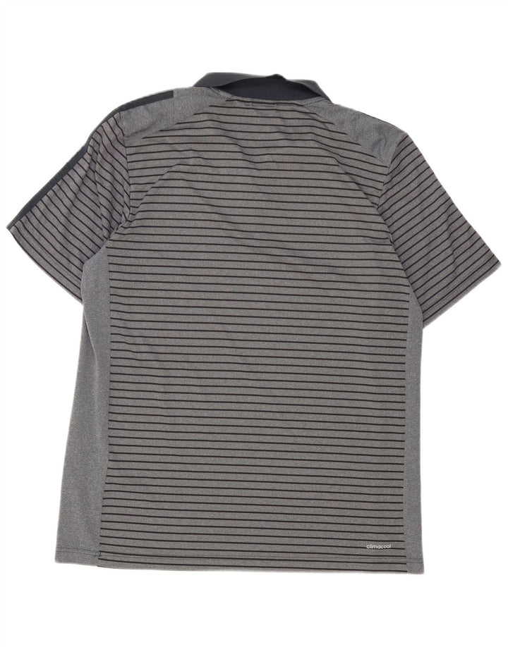 Adidas muška Climacool polo majica XL sivi prugasti poliester