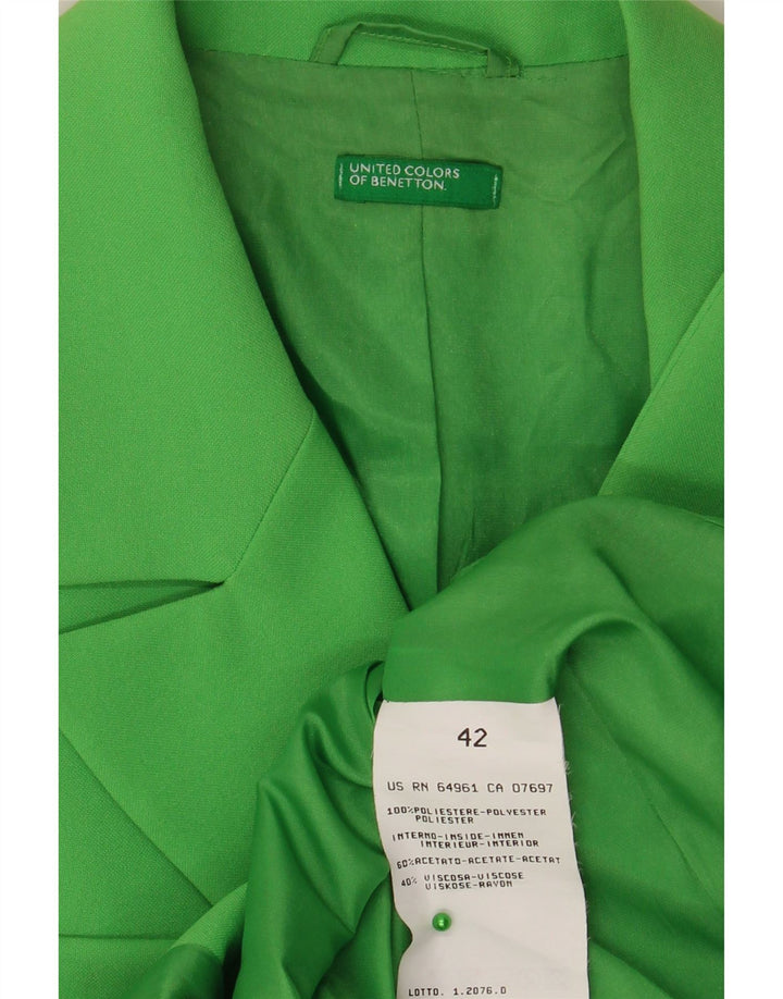 Benetton ženski sako sa 3 gumba IT 42 Srednje zeleni poliester