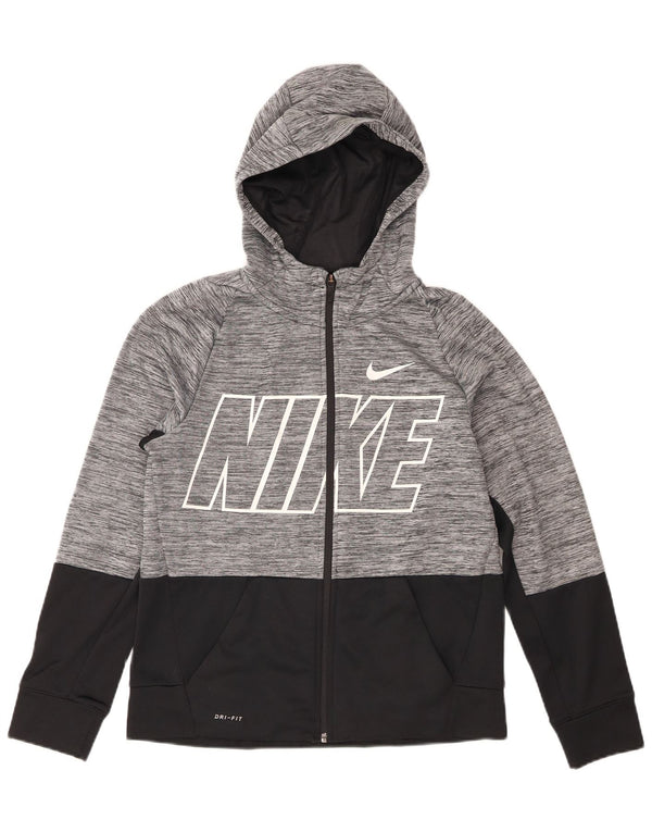 Nike Boys Dri Fit Zip pulover s kapuljačom 13-14 godina XL siva boja
