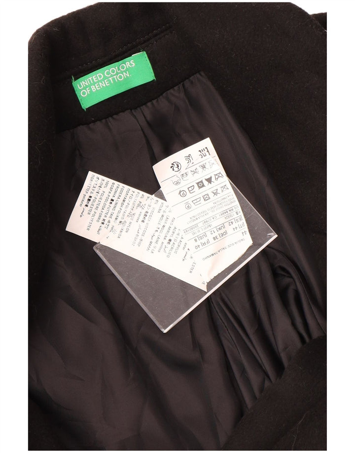 Benetton ženski gornji kaput UK 12 srednji crni poliester