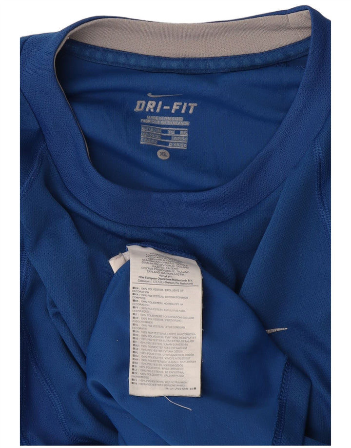 Nike Ženska Dri Fit majica dugih rukava UK 20/22 XL plavi poliester