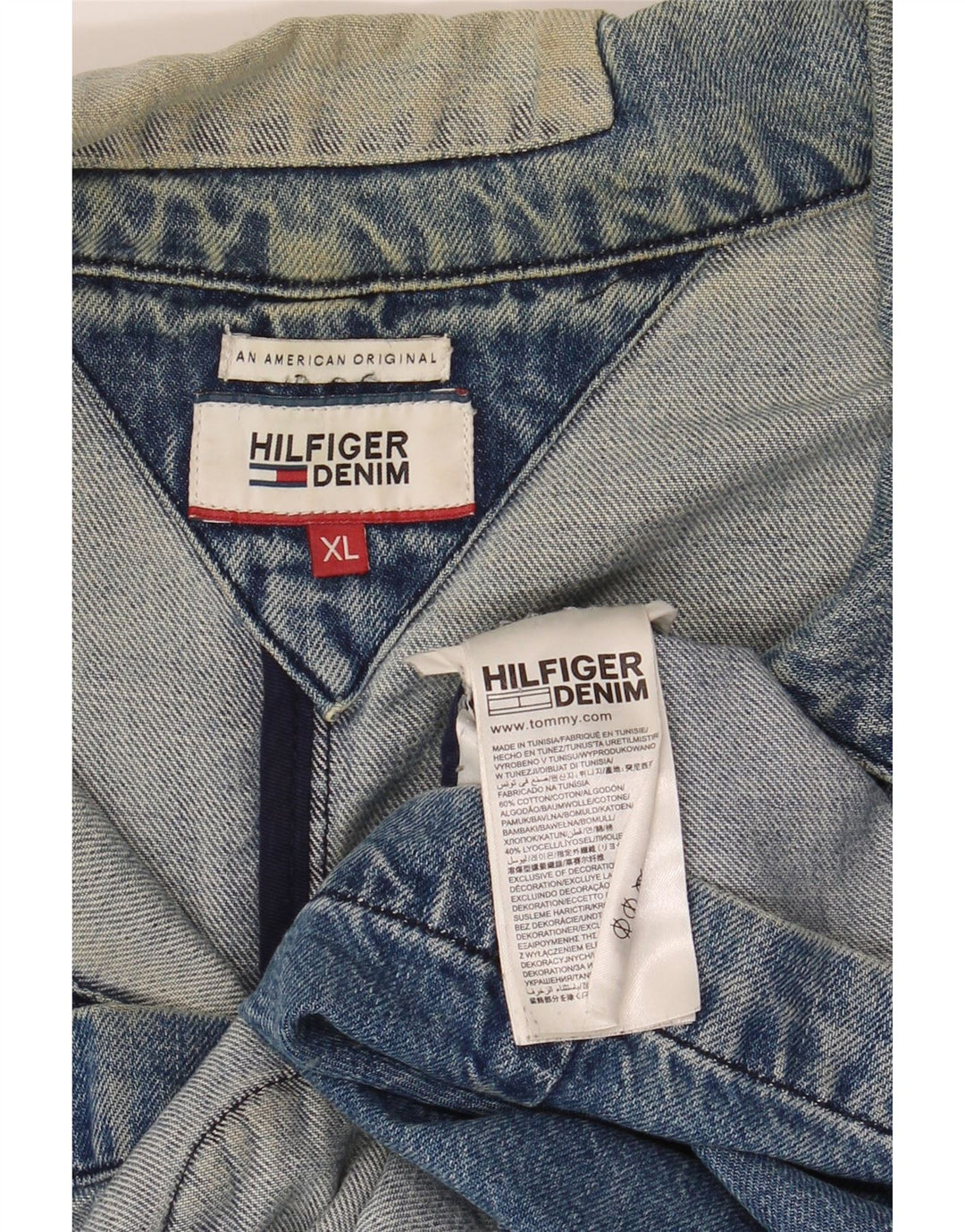 Tommy Hilfiger ženska jakna od trapera u UK 18 XL plava patchwork