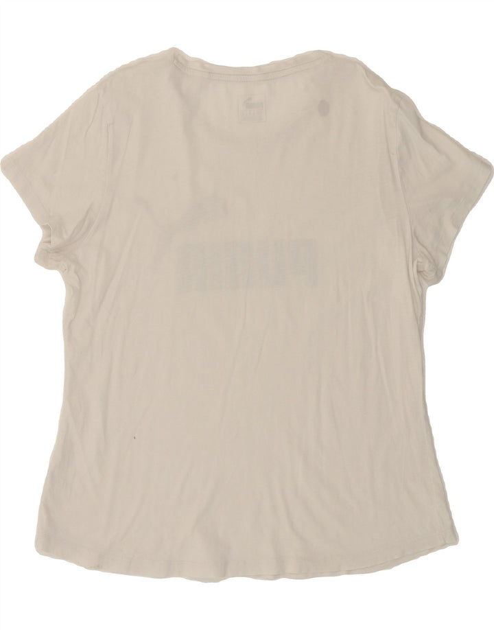 PUMA Womens Graphic T-Shirt Top UK 16 Large  White Vintage Puma and Second-Hand Puma from Messina Hembry 