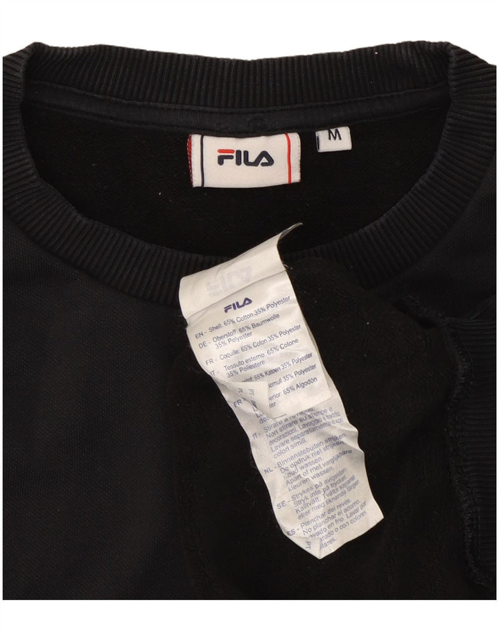 Fila muška majica srednje veličine, crni pamuk