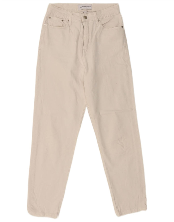 Ženske sužene traperice Calvin Klein W26 L26 Bijele