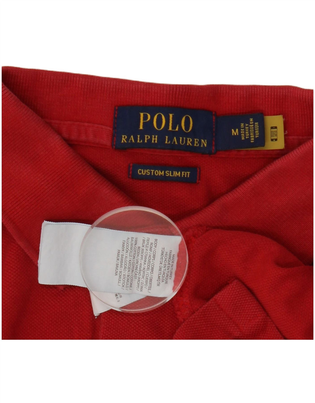 POLO RALPH LAUREN Muška uska polo majica srednjeg kroja srednje crvene boje
