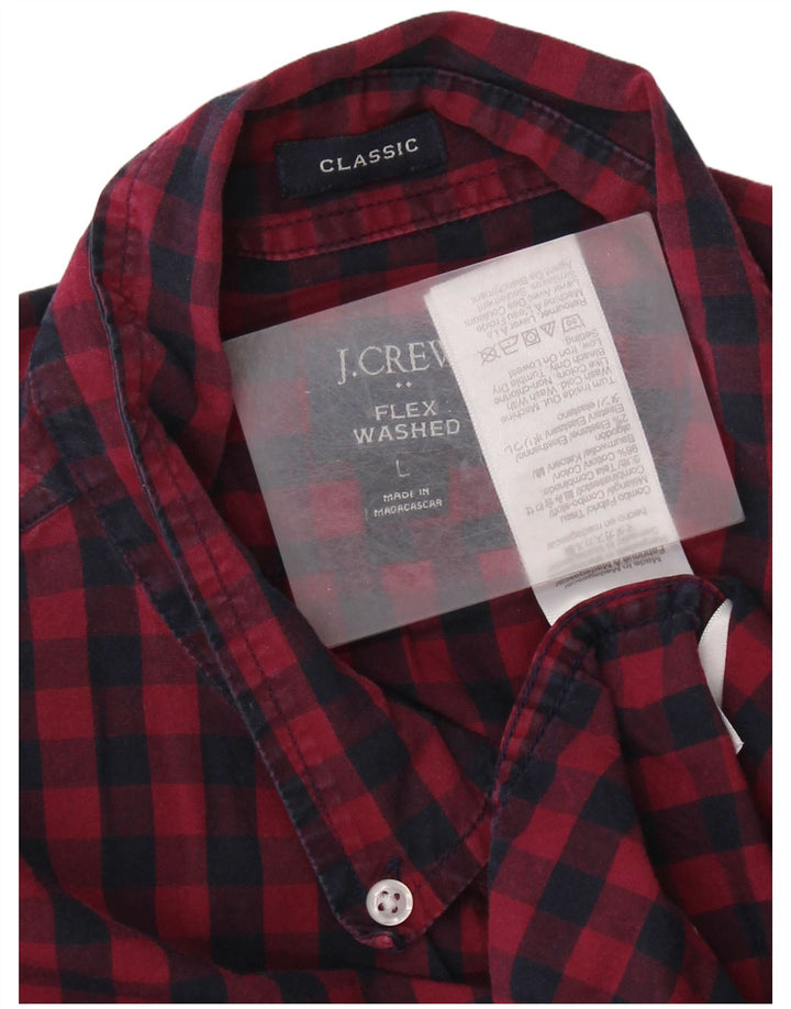 J. CREW Muška klasična košulja velikog kroja, tamnoplavi pamuk od ginghama