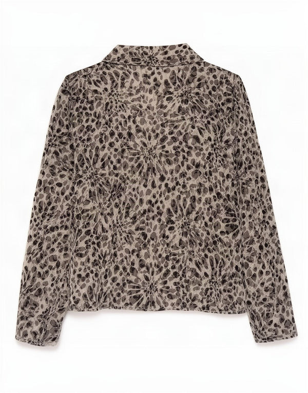 Marks & Spencer ženska košulja bluza UK 18 XL siva cvjetna