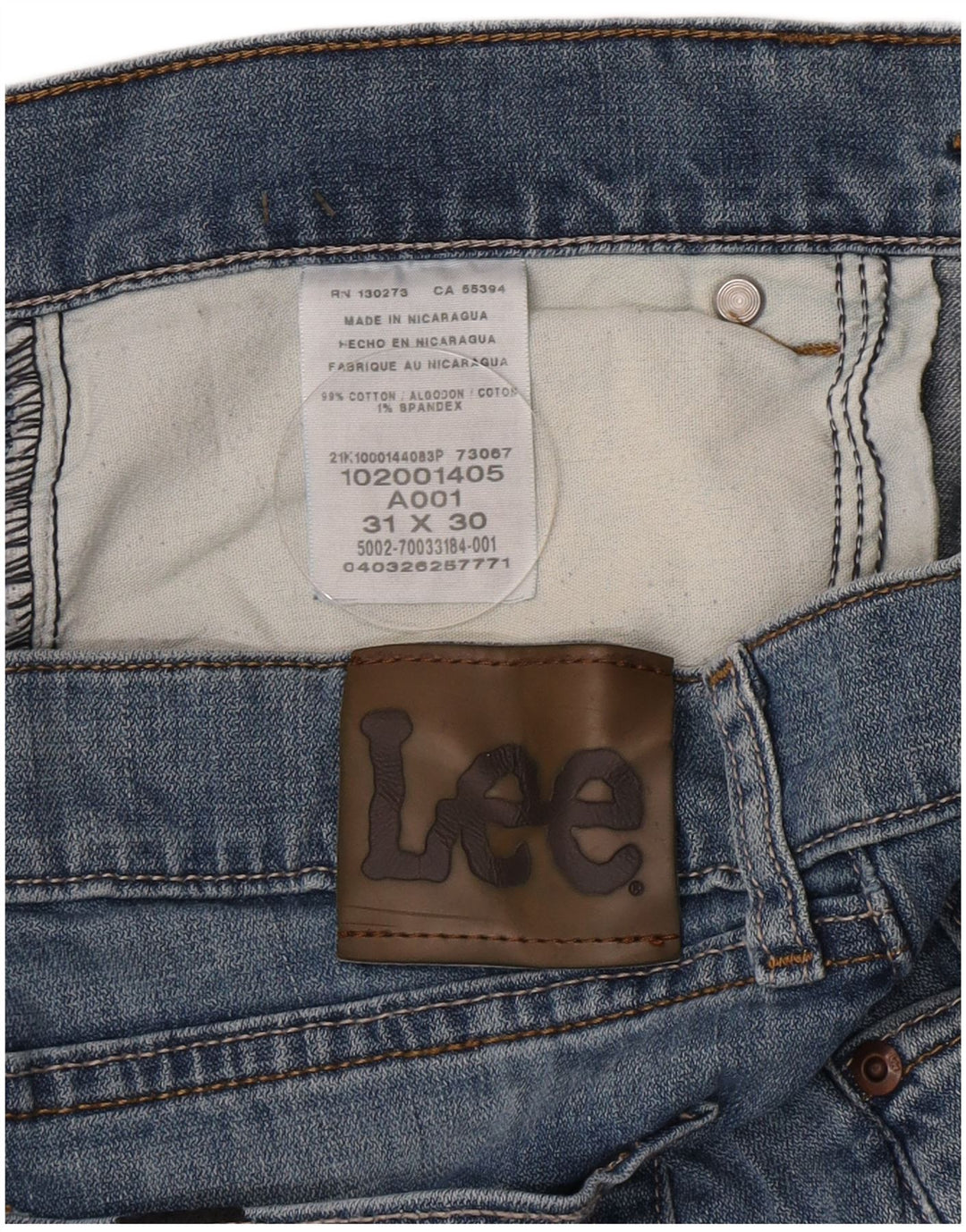 Lee Mens Slim Jeans W31 L30 Plavi pamuk