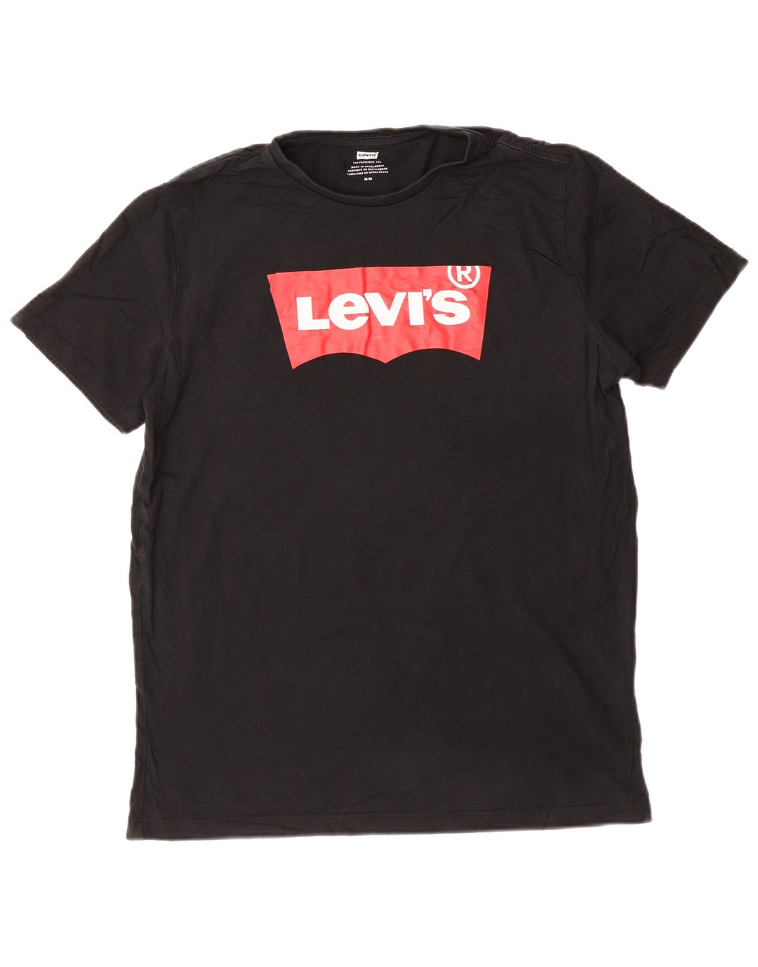 Levi's muška majica kratkih rukava srednje veličine, crni pamuk