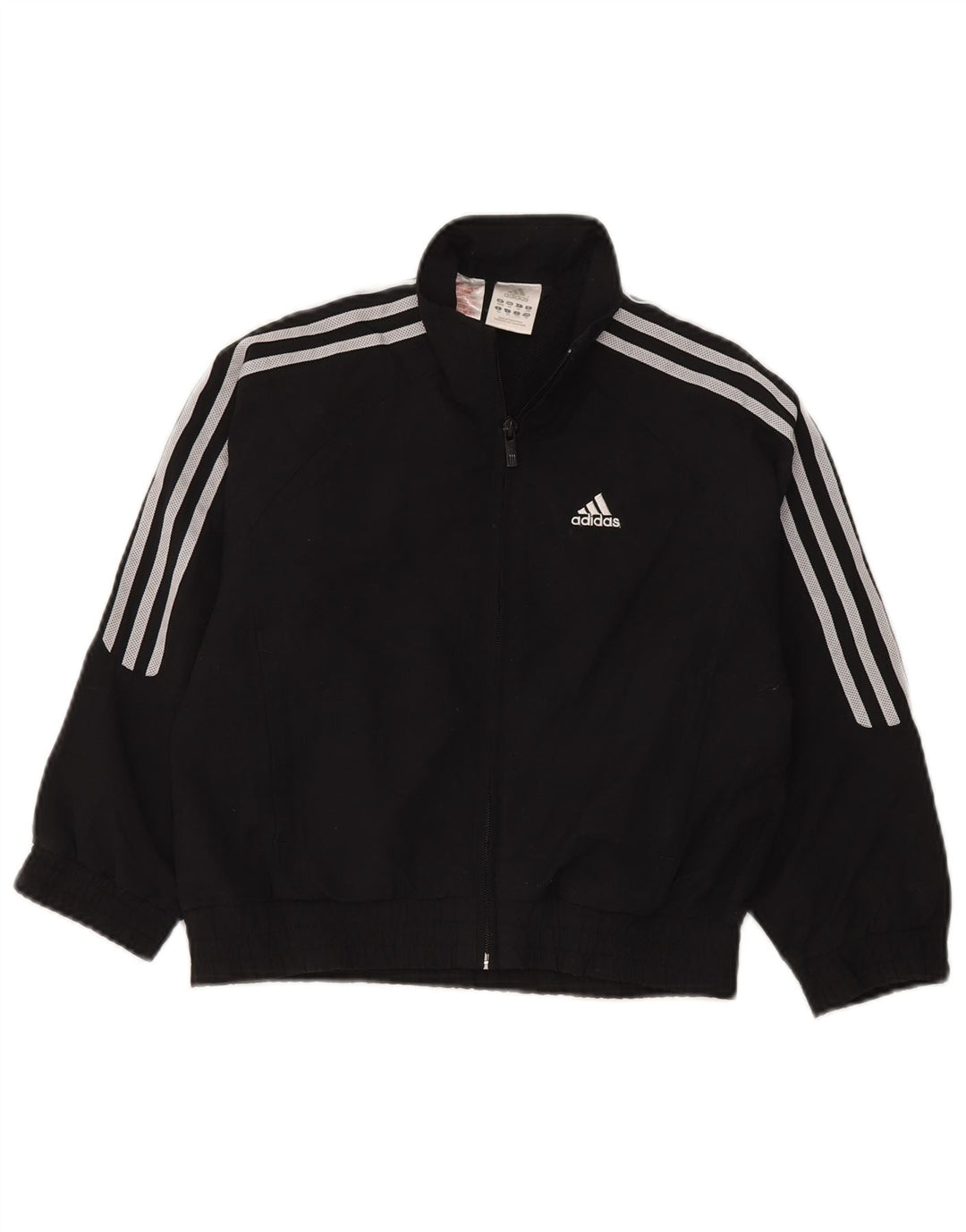 Gornja jakna od trenirke Adidas za dječake 8-9 godina, crni poliester