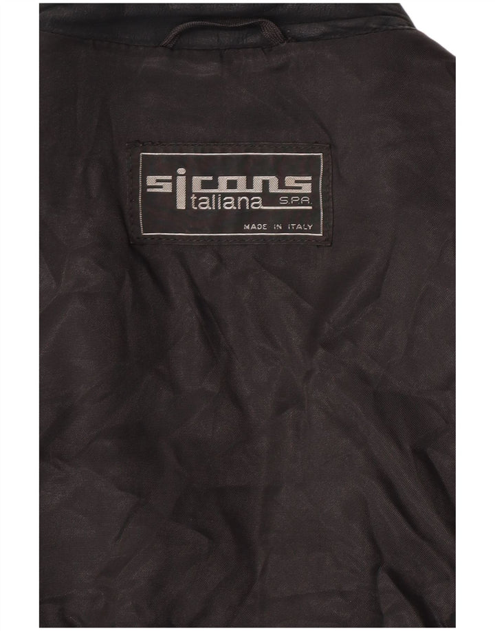 Vintage ženska jakna od brušene kože UK 14 srednje crna