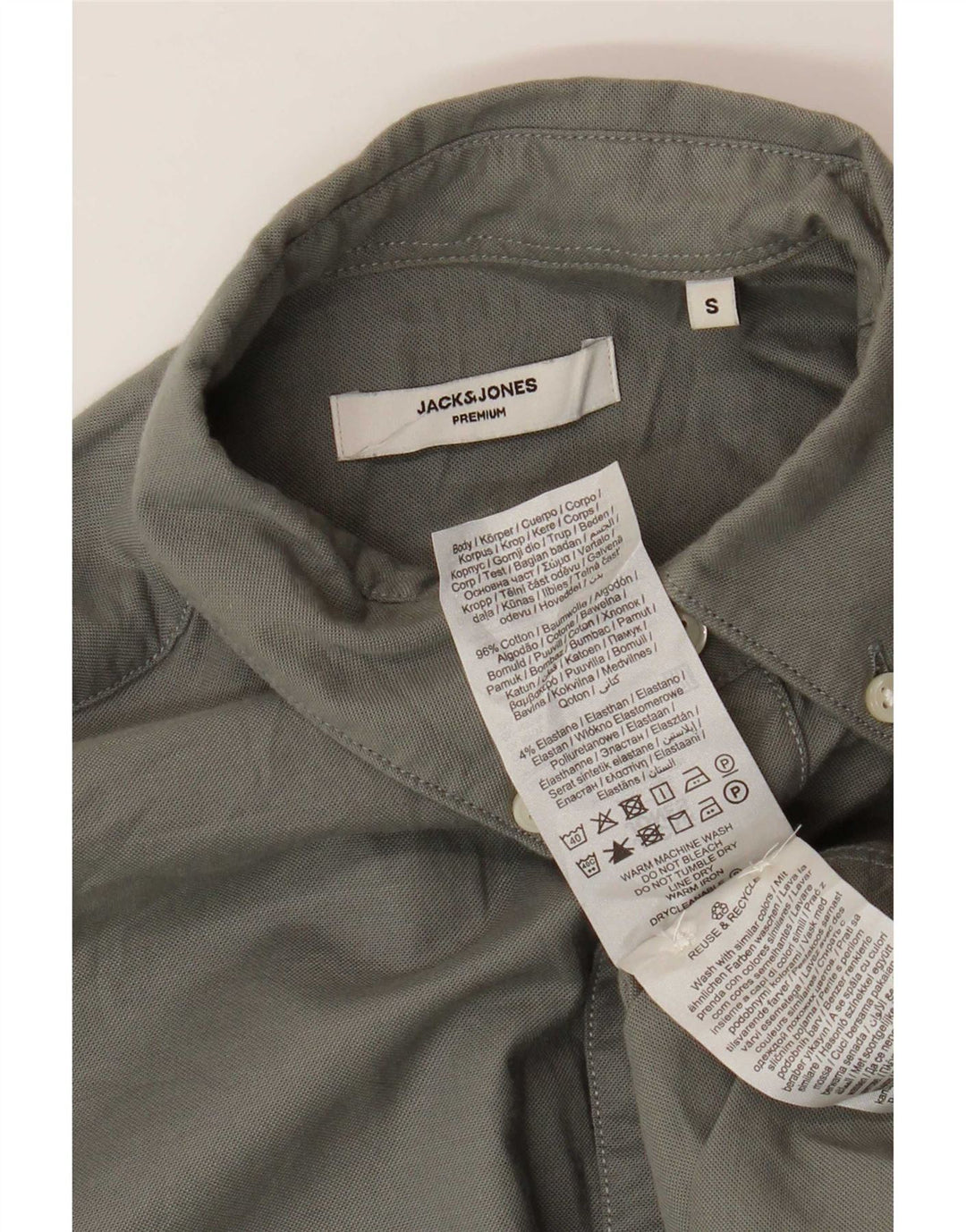 Jack & Jones muška košulja mala siva pamučna