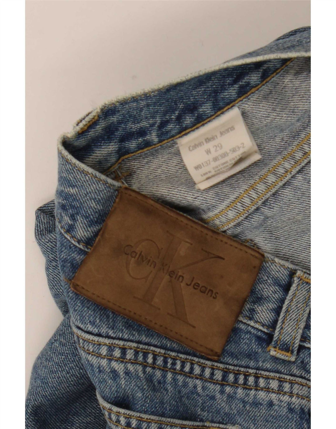 Ženske skraćene traperice Calvin Klein W29 L24 plavi pamuk