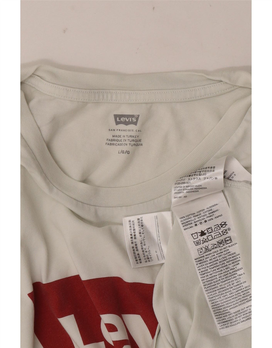 Levi's muška majica s grafičkim motivima, veliki bijeli pamuk