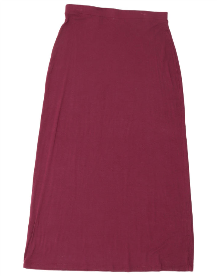 MARKS & SPENCER Womens Maxi Skirt UK 12 Medium W30  Purple Viscose