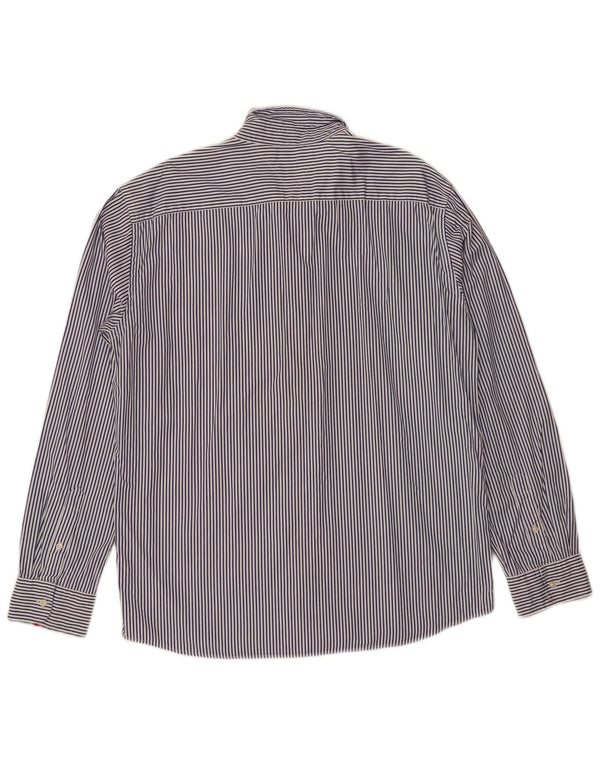 Tommy Hilfiger Mens Shirt XL Blue Striped Cotton