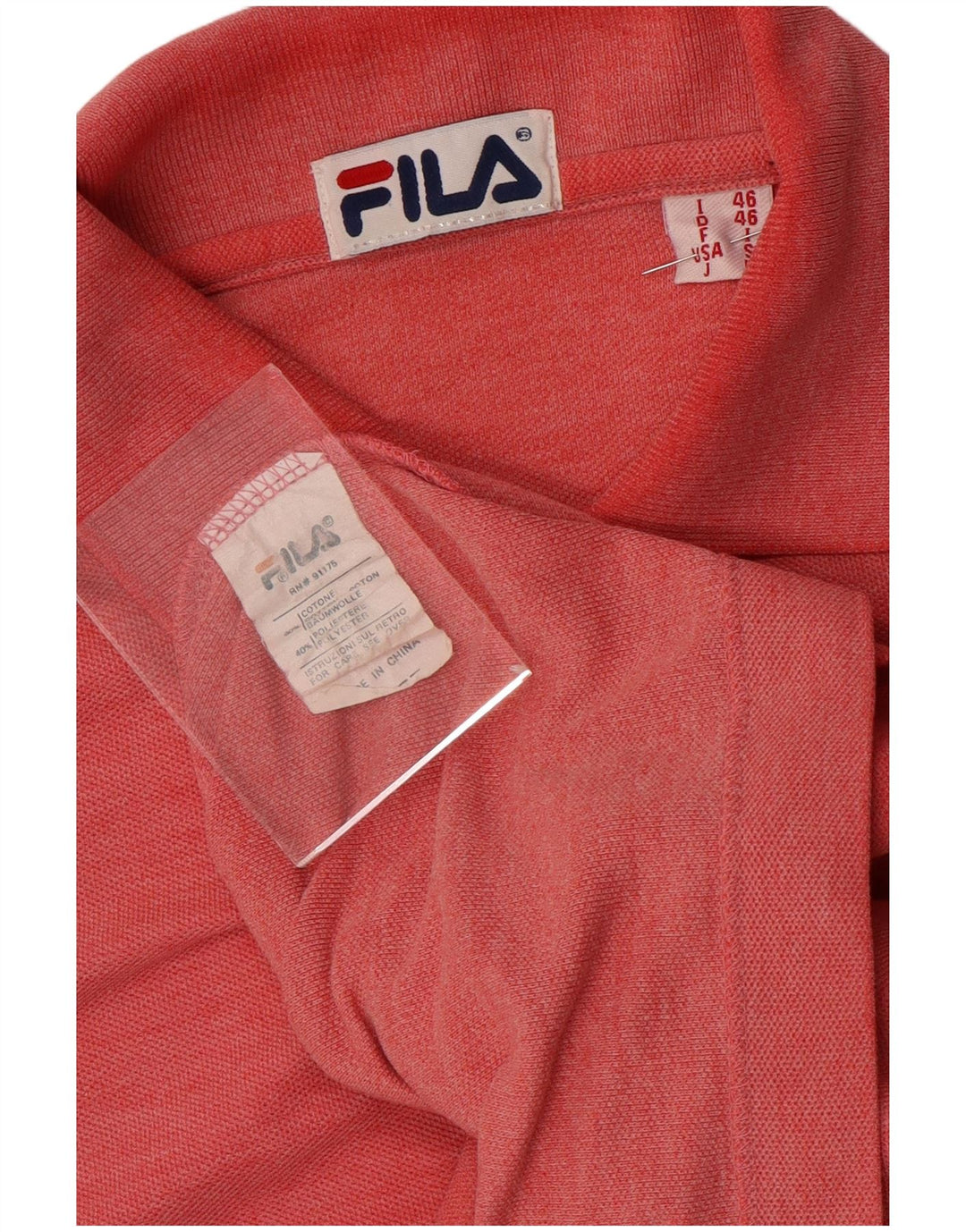 Fila Muška polo majica IT 46 Mala crvena pamuk