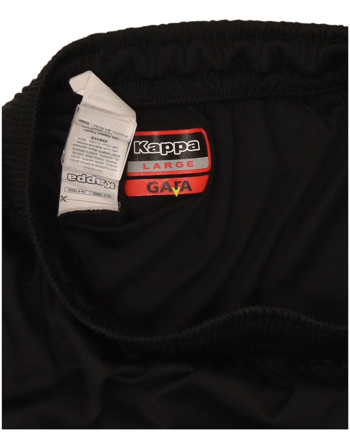 Kappa Boys Gara Graphic sportske kratke hlače 11-12 godina velike crne poliesterske