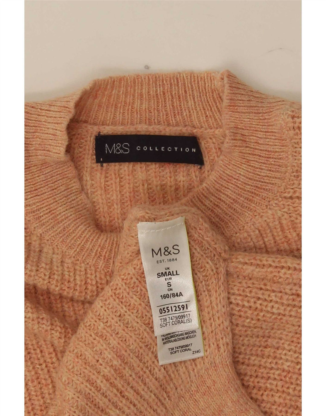 Marks & Spencer ženski pulover s okruglim izrezom UK 10 Small Pink