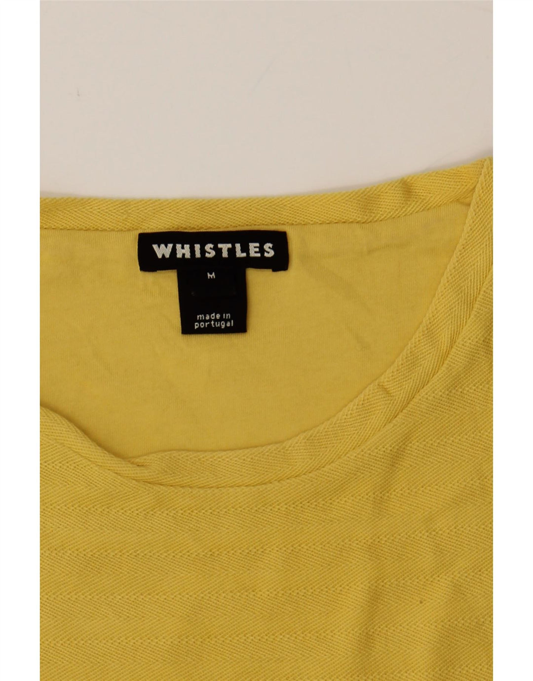 WHISTLES Mens T-Shirt Top Medium Yellow Cotton Vintage Whistles and Second-Hand Whistles from Messina Hembry 