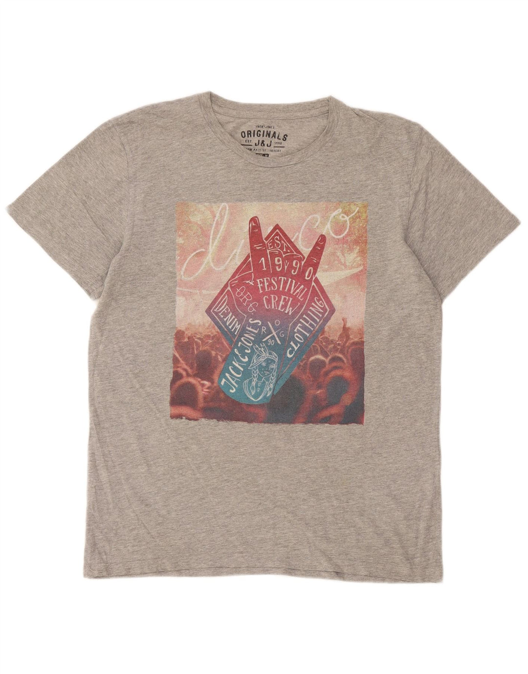 Jack & Jones muška majica s grafičkim motivima srednje siva