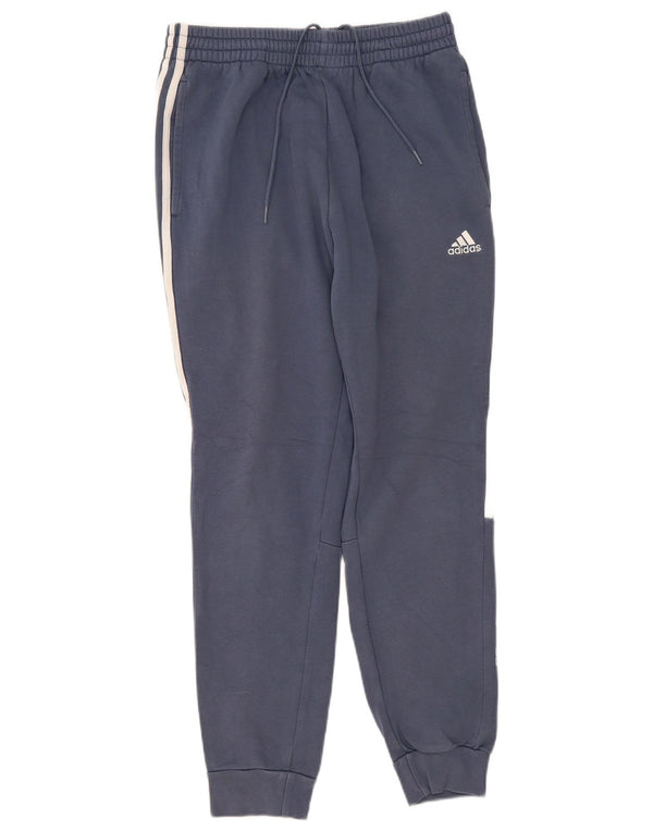 Adidas muške trenirke s grafičkim motivima, srednje plave pamučne hlače