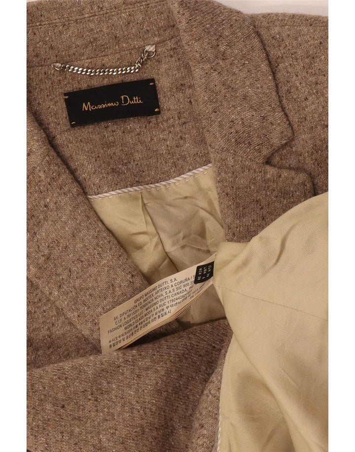 Massimo Dutti Ženska jakna sa 2 gumba EU 38 Mala bež flekasta vuna