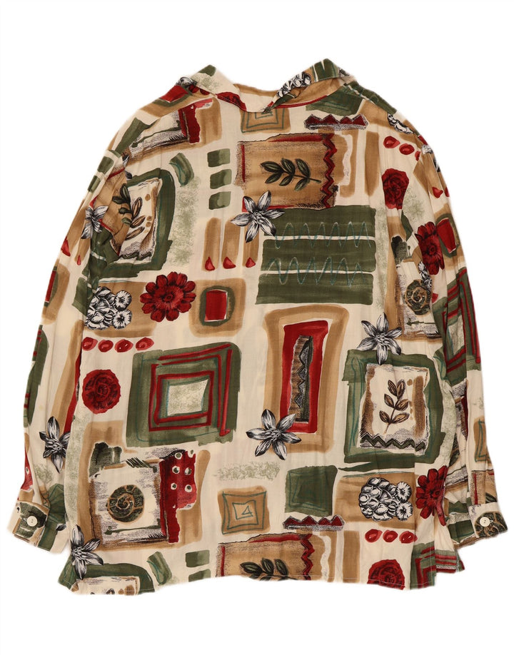 Vintage ženska košulja bluza IT 48 XL Višebojna patchwork viskoza