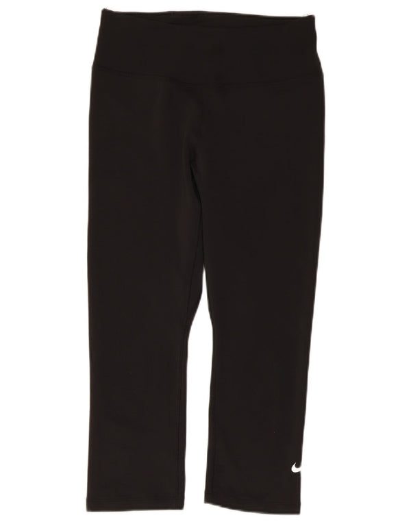 Nike ženske Dri Fit Capri tajice UK 10 male crne poliesterske