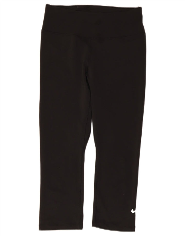 Nike ženske Dri Fit Capri tajice UK 10 male crne poliesterske