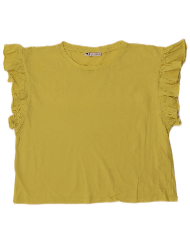 Zara ženski gornji dio kratke bluze UK 10 Small Yellow