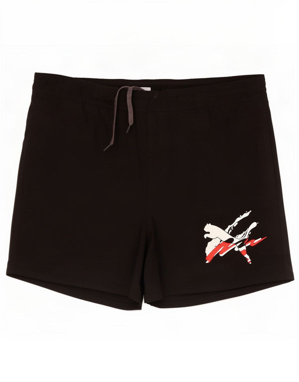 Puma Mens Graphic Sport Shorts Medium Black
